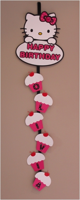Happy Birthday Banner Template Hello Kitty | Birthdaybuzz With Regard To Hello Kitty Banner Template