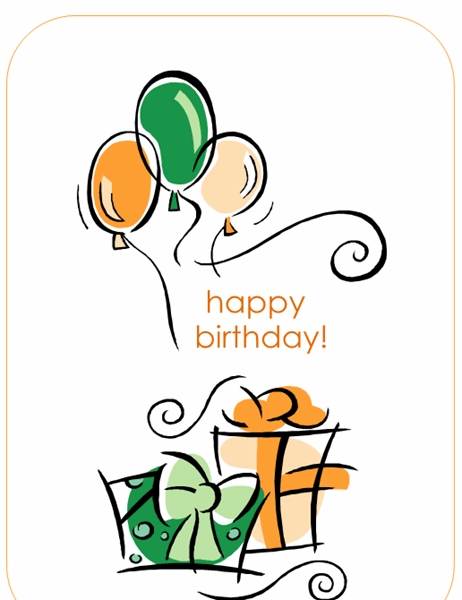 Happy Birthday Card (With Balloons, Quarter Fold) Intended For Foldable Birthday Card Template