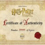 Harry Potter Wizard'S Collection To Have Limited Release Of Only 63,000 With Regard To Harry Potter Certificate Template