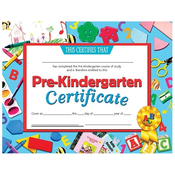 Hayes Publishing Va699 Pre Kindergarten Certificate | Schoolsin Regarding Hayes Certificate Templates