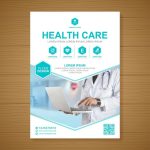 Healthcare Cover A4 Template Design And Flat Icons For A Report And regarding Medical Office Brochure Templates