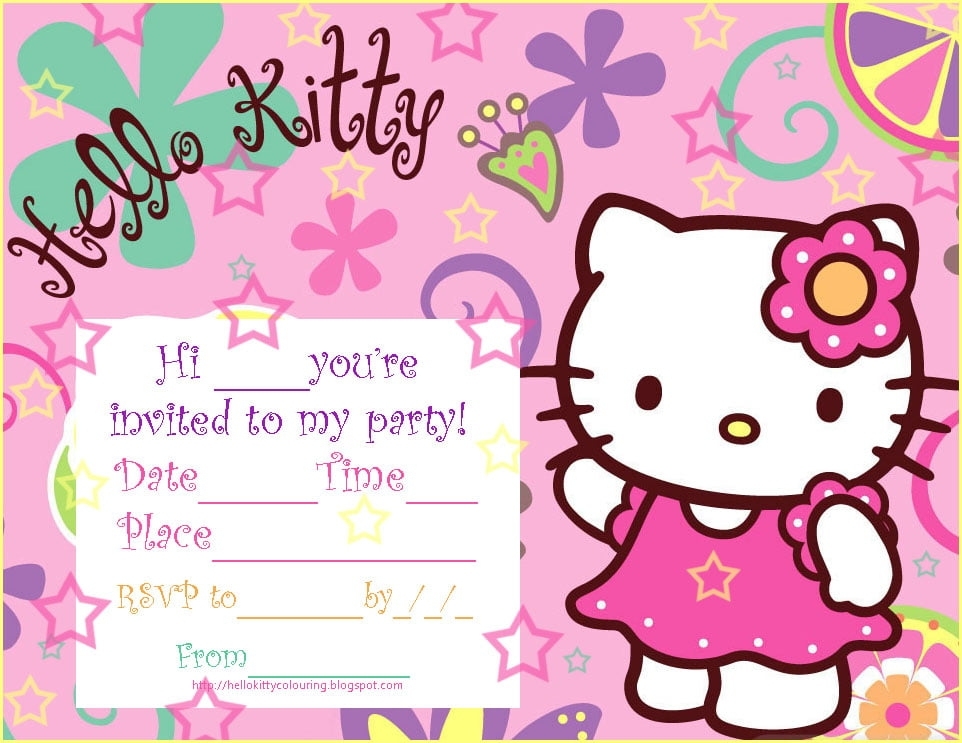 Hello Kitty Birthday Invitations | Free Printable Birthday Invitation Intended For Hello Kitty Birthday Card Template Free