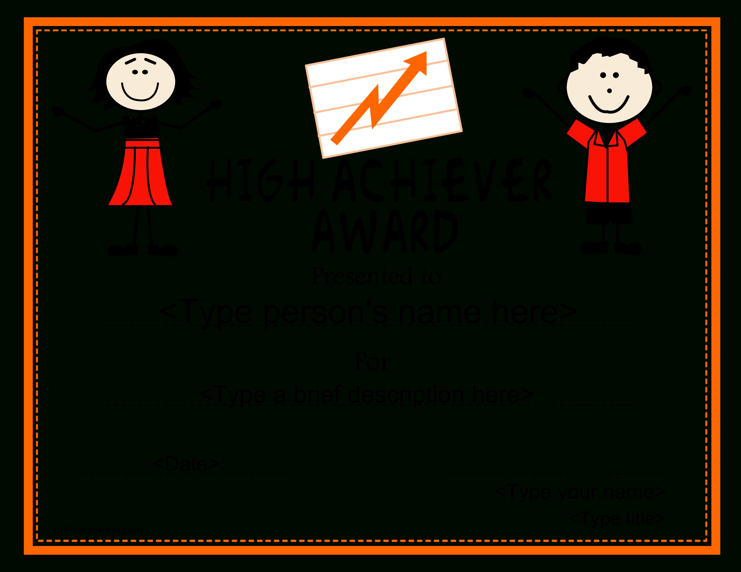 High School Achiver Award Certificate | Templates At Intended For Winner Certificate Template