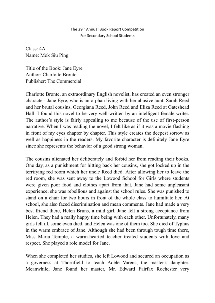 High School Book Report Sample | Master Of Template Document With Regard To College Book Report Template