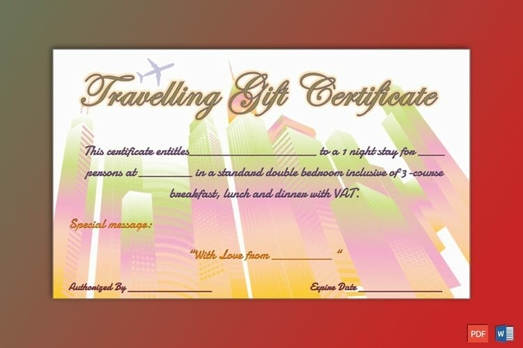 Holiday Travel Gift Certificate Template – Gct Throughout Free Travel Gift Certificate Template