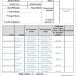 Homeschool Middle School Report Card Template - Professional Sample inside Homeschool Middle School Report Card Template