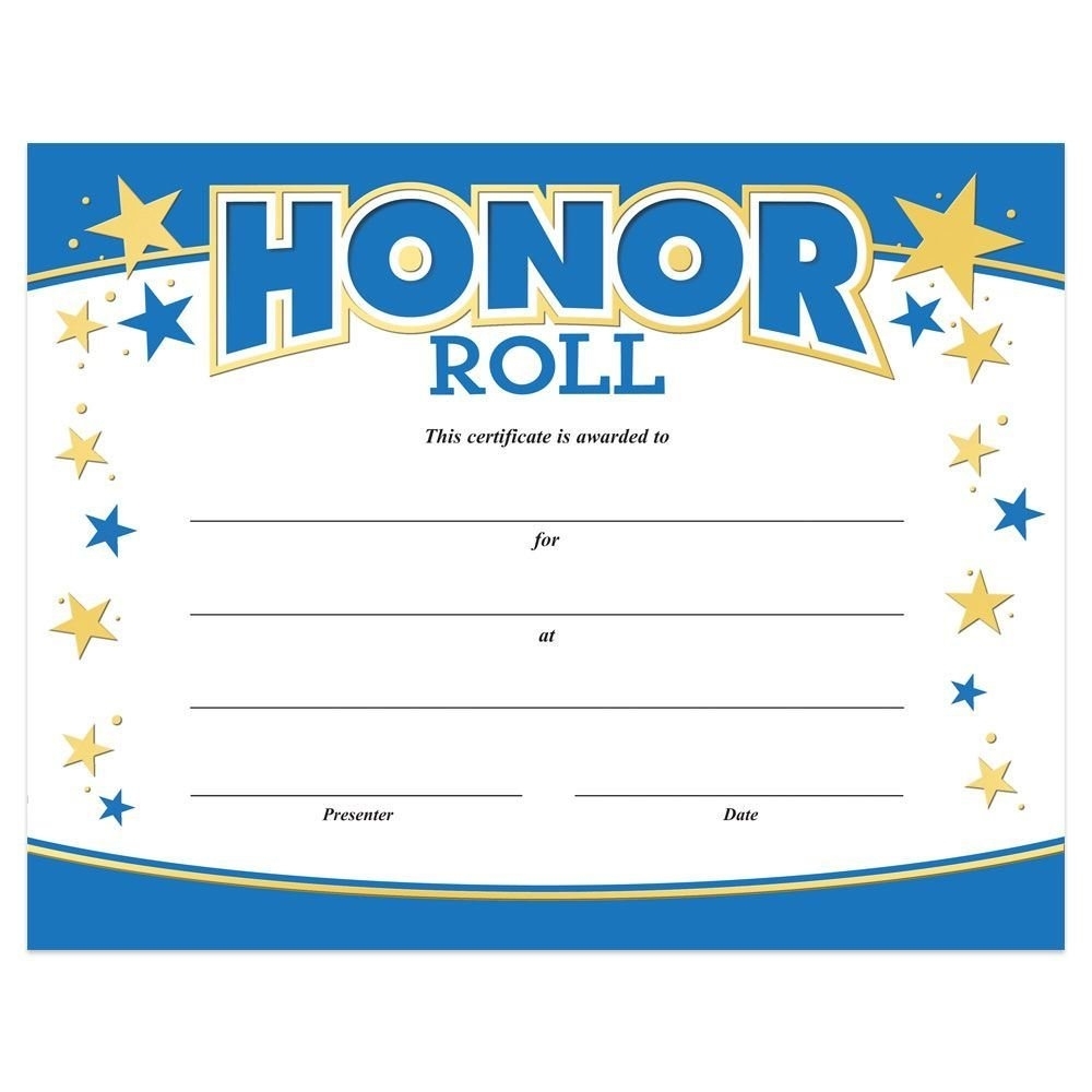 Honor Roll Gold Foil Stamped Certificate | Positive Promotions For Honor Roll Certificate Template