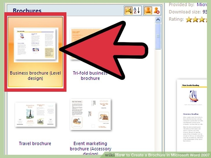 How To Create A Brochure In Microsoft Word 2007 (With Samples) With Regard To Booklet Template Microsoft Word 2007