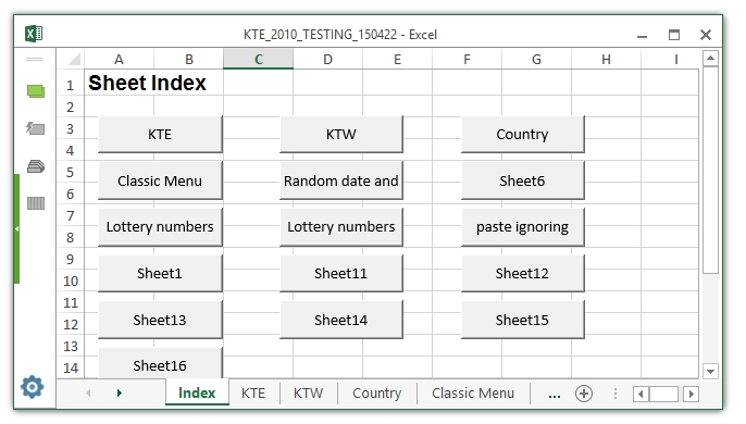 How To Create Buttons To Open/Go To Certain Sheets In Excel? With Index Card Template Open Office
