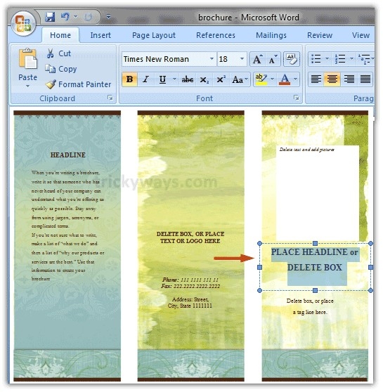 How To Make A Brochure On Microsoft Word 2007 – Carlynstudio With Brochure Templates For Word 2007