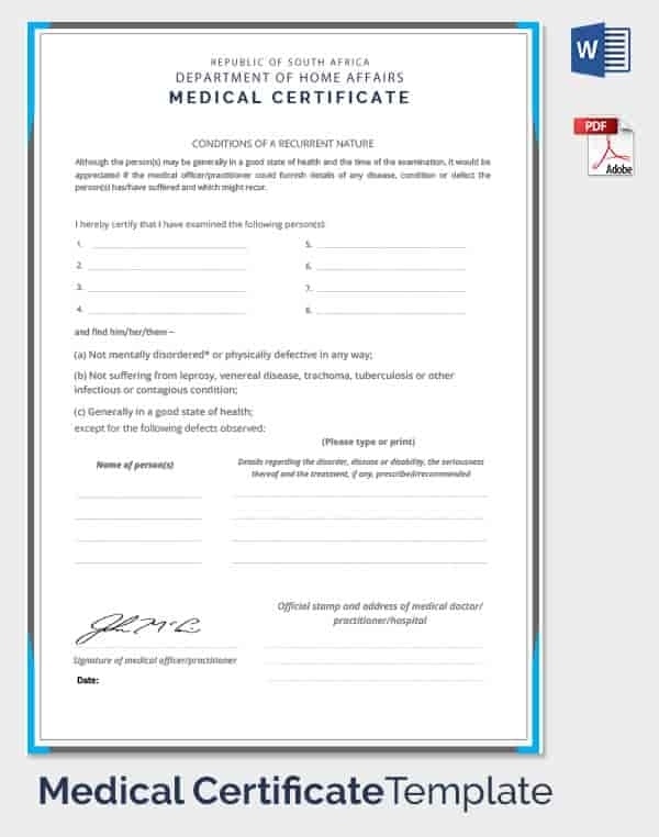 How To Make A Fake Medical Certificate Online – Planner Template Free For Free Fake Medical Certificate Template