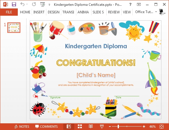 How To Make A Printable Kindergarten Diploma Certificate Throughout Free Printable Certificate Templates For Kids