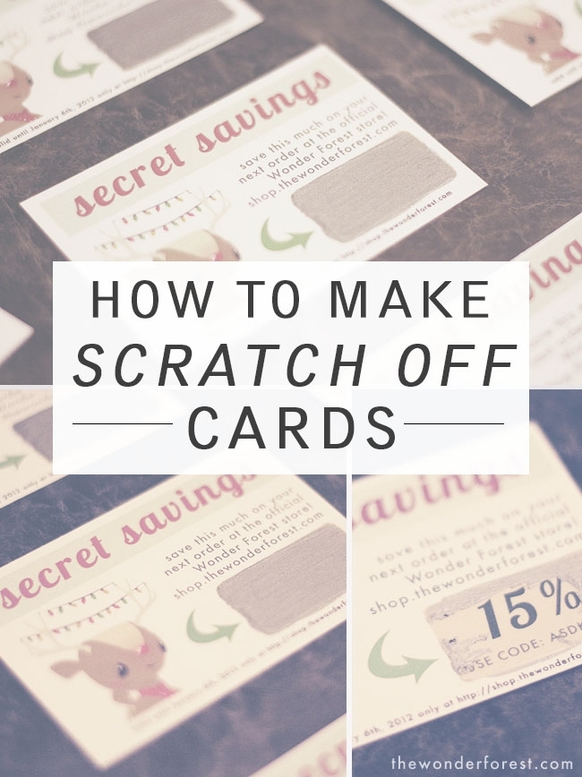 How To Make Your Own Scratch Off Cards! Diy Time! | Wonder Forest Within Scratch Off Card Templates