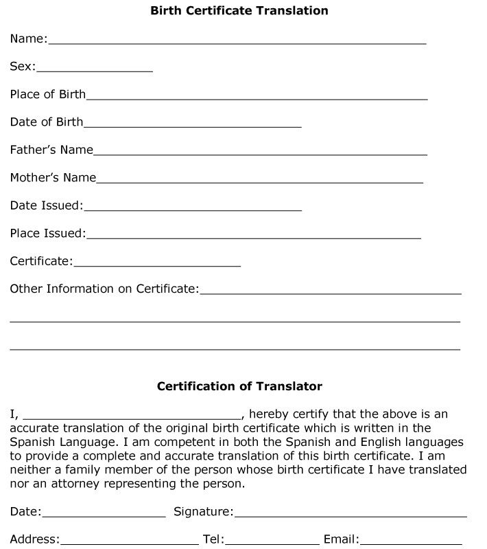 How To Translate A Mexican Birth Certificate To English – Carlynstudio Within Mexican Birth Certificate Translation Template