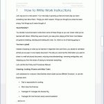 How To Write Work Instructions (With Ms Word Templates) – Templates With Instruction Sheet Template Word