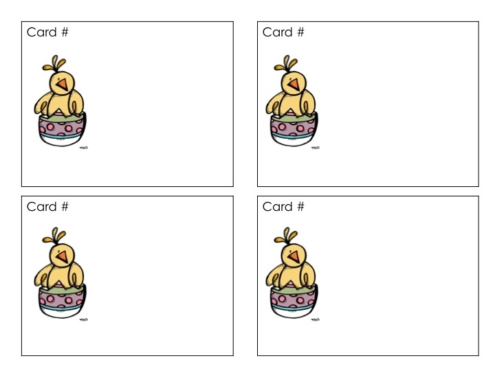 I Love My Classroom: Spring Task Card Templates – Time To Review! With Task Cards Template
