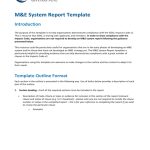 Impacts Code V2 M&E System Report Template With M&amp;E Report Template