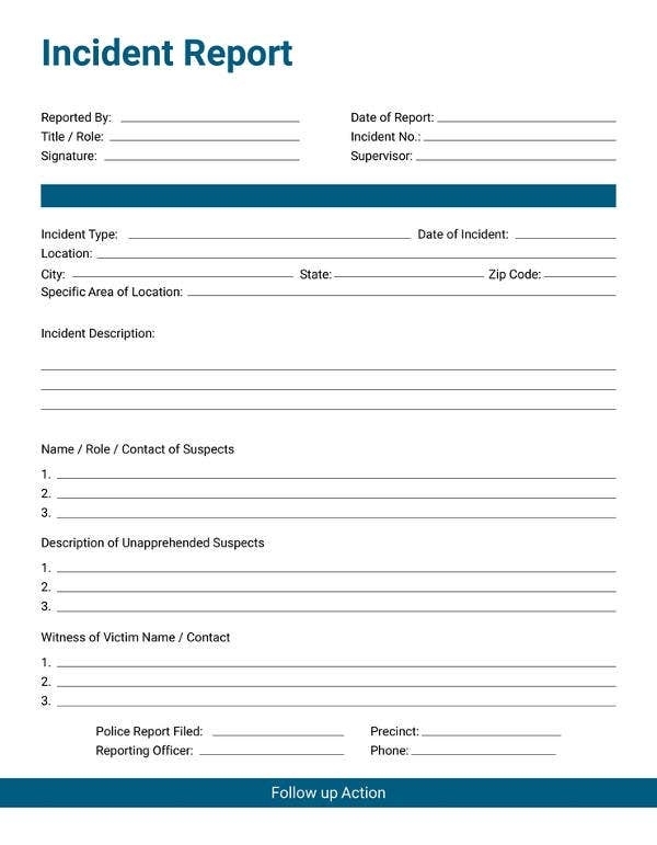 Incident Report Form Template Doc – New Creative Template Ideas Regarding Incident Report Template Microsoft