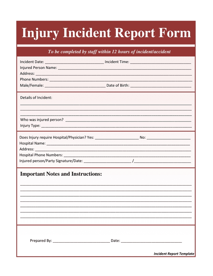 Incident Report Template In Word And Pdf Formats Pertaining To It Incident Report Template