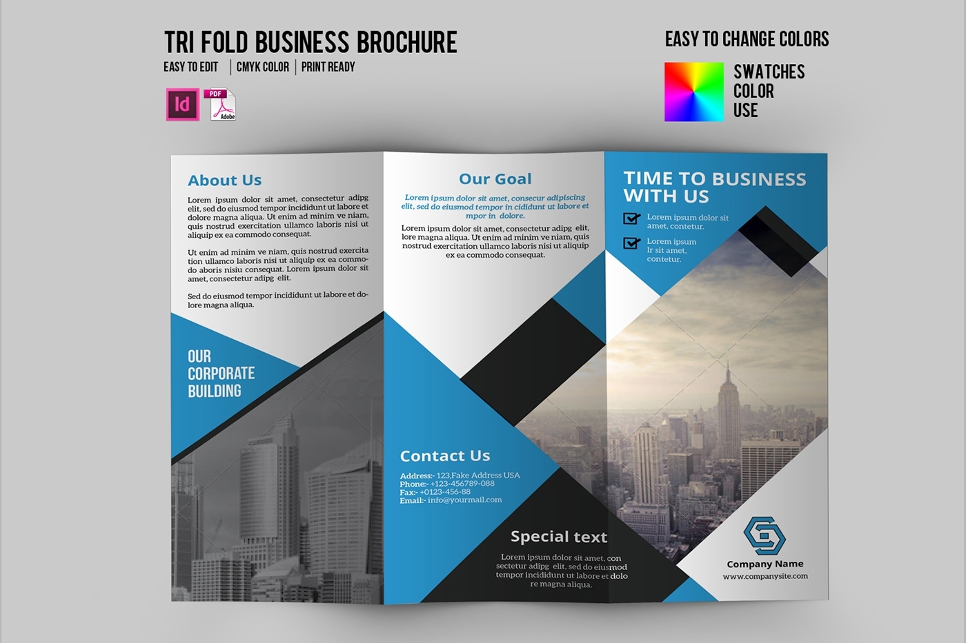 Indesign Business Brochure On Behance Throughout Brochure Template Indesign Free Download