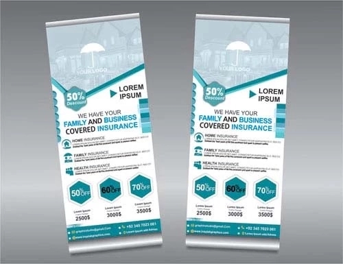 Insurance Banner | Free Retractable Banner Design Template Download With Retractable Banner Design Templates