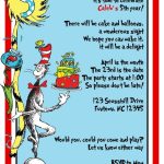 Items Similar To Dr Seuss Birthday Party Invitations Baby Shower Regarding Dr Seuss Birthday Card Template