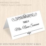 Items Similar To Printable Wedding Place Card Template|Name Place Card Within Place Card Size Template