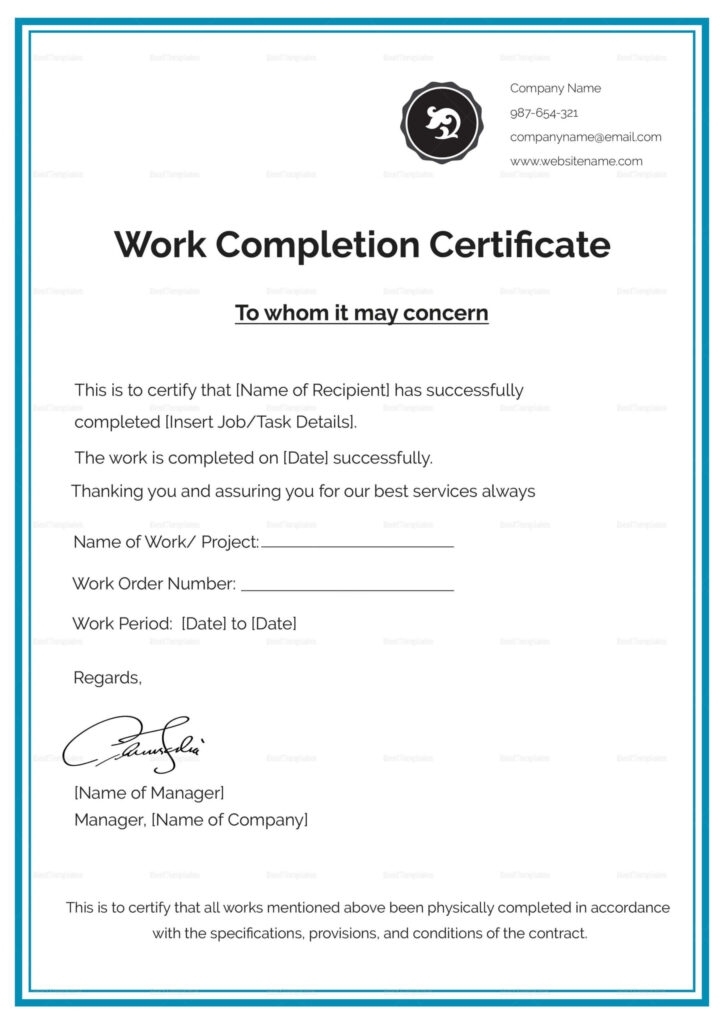 Jct Practical Completion Certificate Template For Fresh Certificate Of In Practical Completion Certificate Template Jct