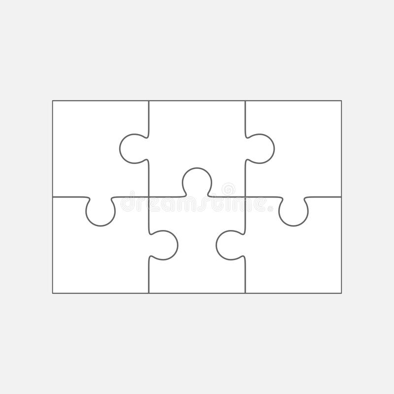 Jigsaw Puzzle Blank Template 3X3 Stock Illustration - Illustration Of In Blank Jigsaw Piece Template