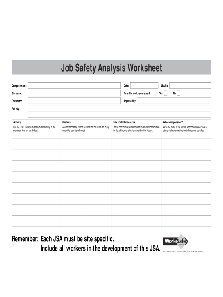 Job Safety Analysis Template – 2 Free Templates In Pdf, Word, Excel Pertaining To Safety Analysis Report Template