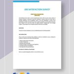 Job Satisfaction Survey Template – 8+ Free Word, Pdf Documents Download Throughout Employee Satisfaction Survey Template Word