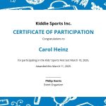 Kids Participation Certificate Template – Google Docs, Word | Template Regarding Certificate Of Participation Template Word