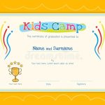 Kids Summer Camp Certificate Template Stock Illustrations – 161 Kids Pertaining To Summer Camp Certificate Template