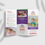 Kindergarten School Tri Fold Brochure Design Template - 99Effects with Tri Fold School Brochure Template