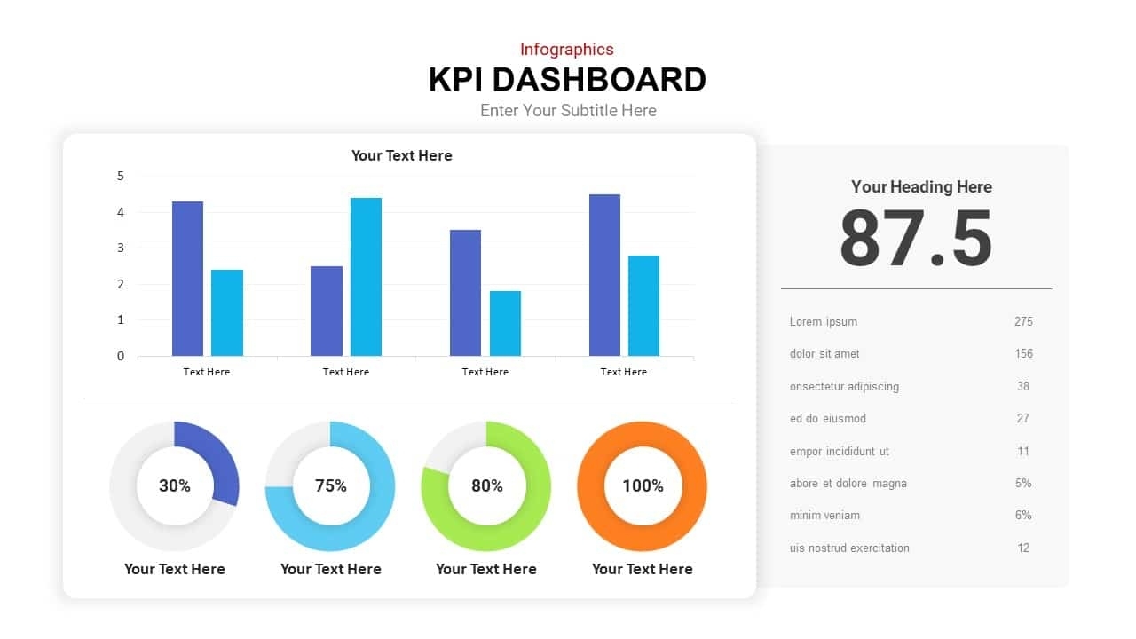 Kpi Dashboard Powerpoint Template For Download | Slideheap throughout Powerpoint Dashboard Template Free