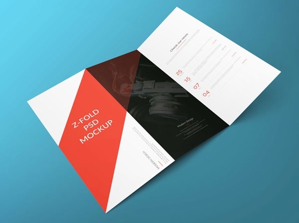 Kumpulan Mockup Brosur Free Download | Desain Graphix Inside Z Fold Brochure Template Indesign