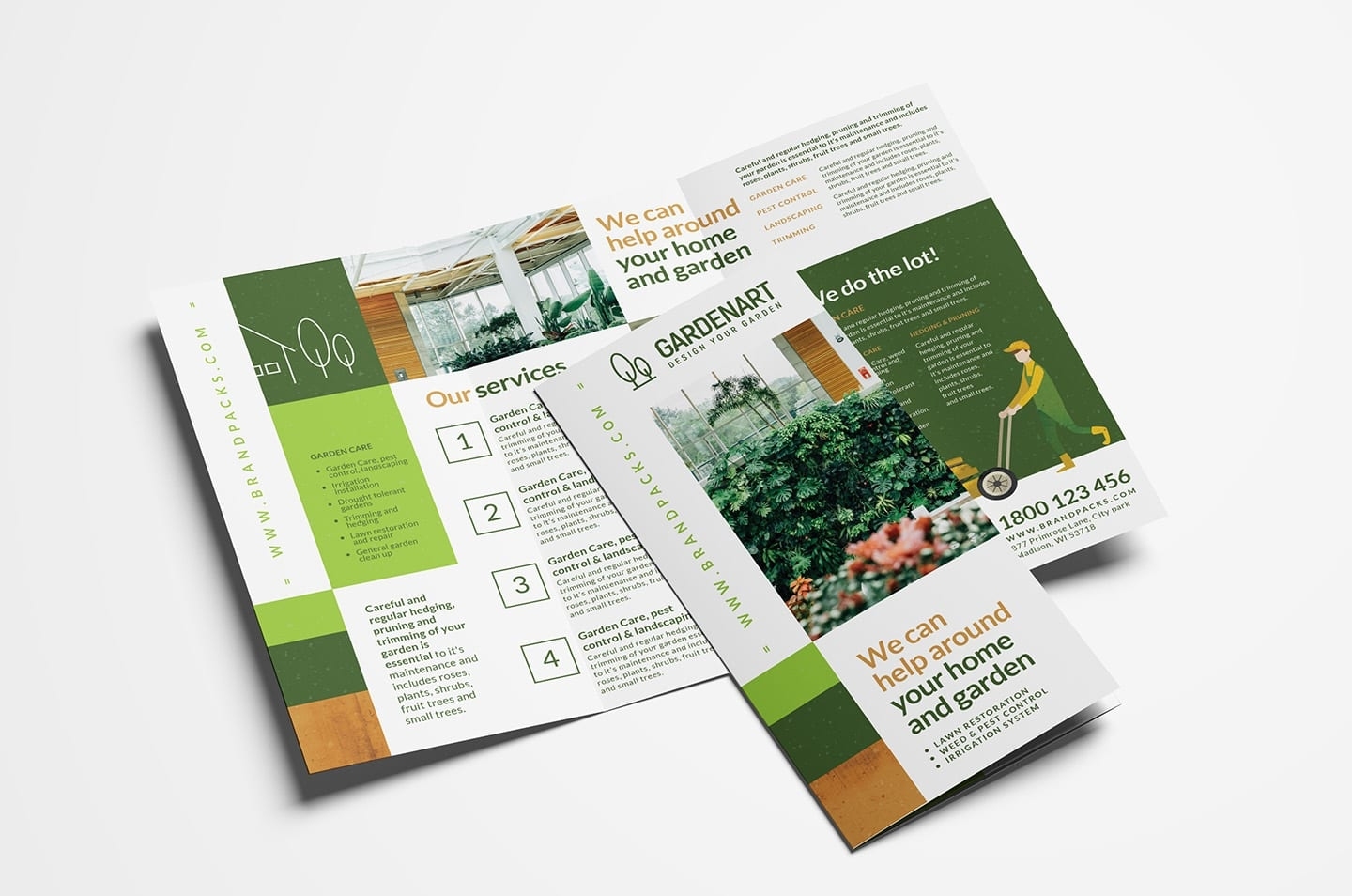 Landscaper Tri Fold Brochure Template - Psd, Ai & Vector - Brandpacks Inside Tri Fold Brochure Ai Template