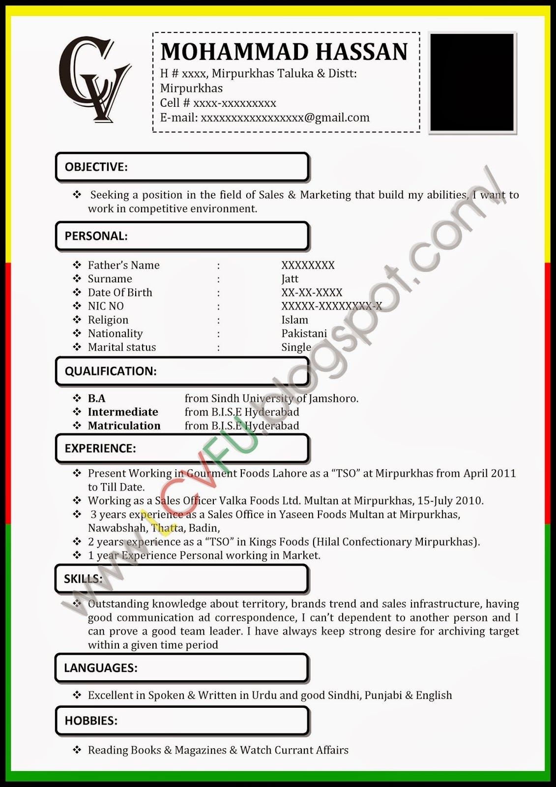 Latest Cv Formats Updates : Ms Word Cv Format, Latest Cv Format 2014 Regarding How To Create A Cv Template In Word