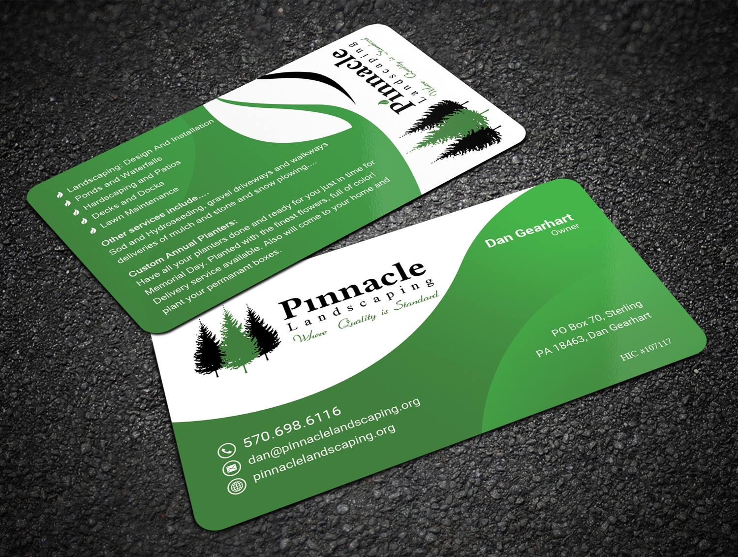 Lawn Care Business Cards Graphics : Business Card Landscaping Designs In Gardening Business Cards Templates