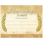 Leadership Award Gold Foil Stamped Certificates | Positive Promotions In Leadership Award Certificate Template