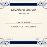 Leadership Award | Mydraw Within Leadership Award Certificate Template