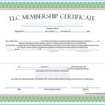 Llc Membership Certificate Template (8) | Professional Throughout Llc Throughout Llc Membership Certificate Template Word