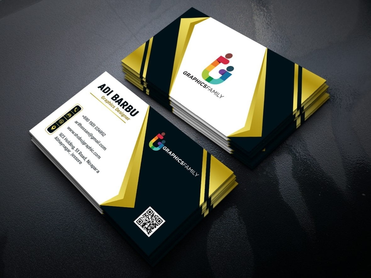 Luxurious Business Card Design Free Psd Template – Graphicsfamily Inside Psd Visiting Card Templates