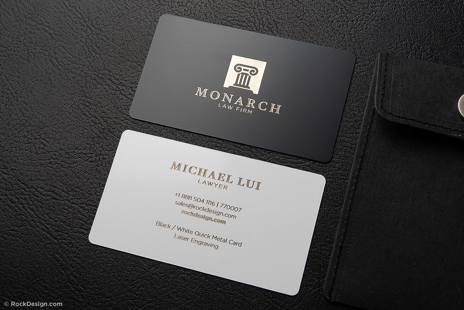 Luxury Metal Law Firm Free Black And White Business Card Template - Monarch For Legal Business Cards Templates Free