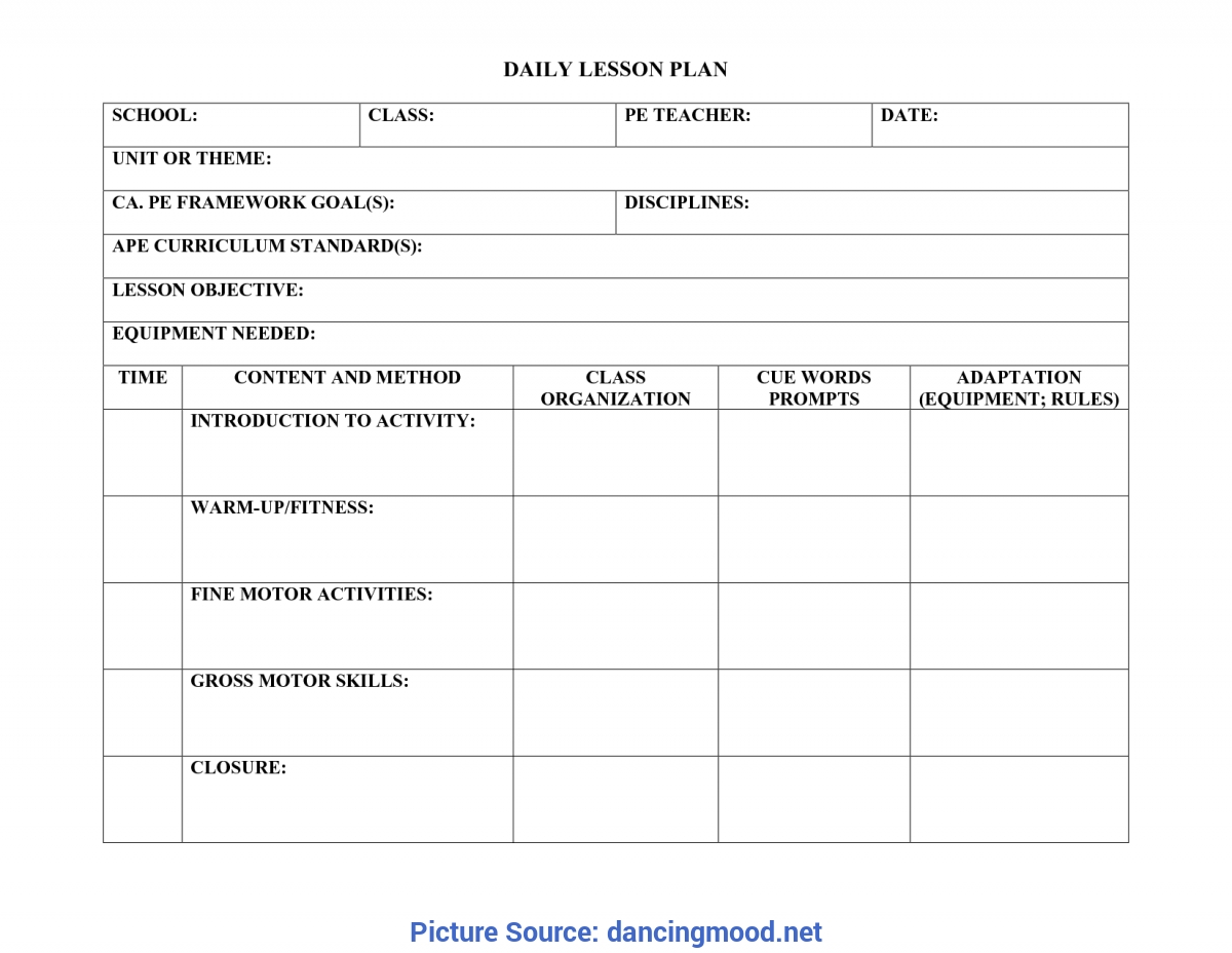 Madeline Hunter Lesson Plan Blank Template - Fieldst - Ota Tech for Madeline Hunter Lesson Plan Blank Template
