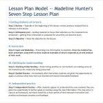 Madeline Hunter Lesson Plan Blank Template Regarding Madeline Hunter Lesson Plan Blank Template