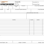 Manufacturing Process Operation Documentation Regarding Operations Manager Report Template
