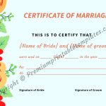 Marriage Certificate Printable Template Pdf & Editable Word [Pack Of 5] Regarding Certificate Of Marriage Template