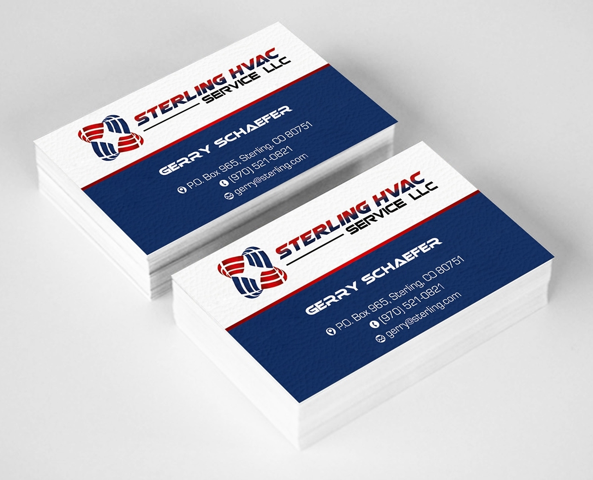 Masculine, Bold, Business Business Card Design For Sterling Hvac In Hvac Business Card Template