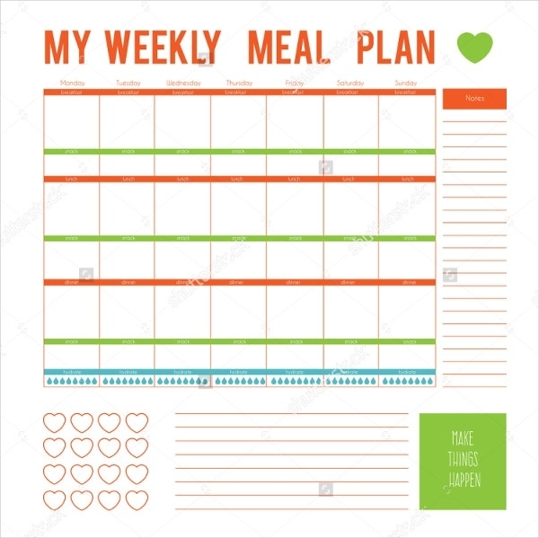 Meal Plan Template – 22+ Free Word, Pdf, Psd, Vector Format Download Throughout Menu Planning Template Word